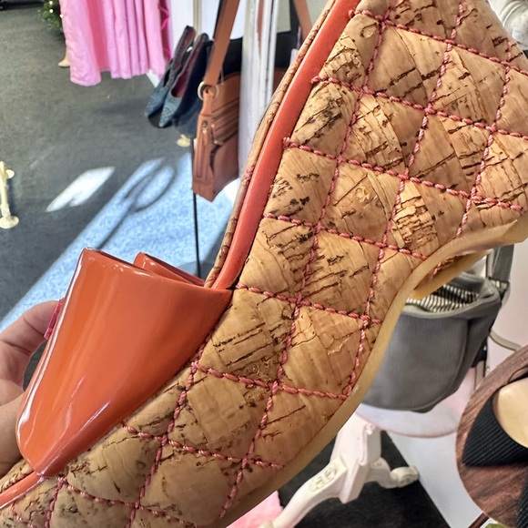 Chanel Orange Wedge Sandals - Picture 8 of 8